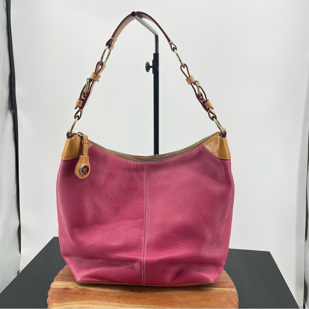 Dooney & Bourke Pink and Tan Hobo Bag